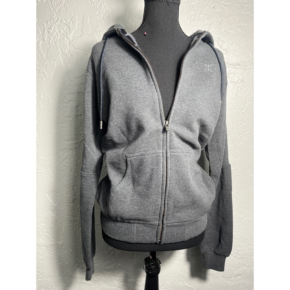OnePiece Norway XS Gray Full Zip Hoodie Cotton Blend Logo Y2K Athleisure Women